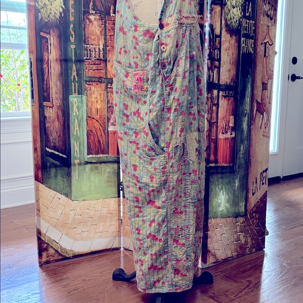 Magnolia Pearl Overalls 138 Quilted Love Overalls- Cherry Blossom, One Size - Picture 10 of 16